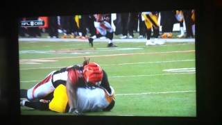 Vontaze Burfict hits Ben Roethlisberger [upl. by Latsirk]