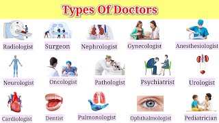 Types Of Doctors  22 Types of Specialist Doctors  Doctor Names [upl. by Enoryt]