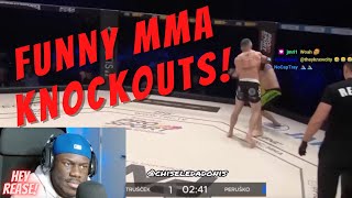 CHISELED ADONIS MMA KNOCKOUT REACTIONS [upl. by Eiliah]