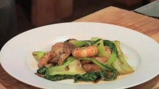 How to Cook Bok Choy With Shrimp amp Mushrooms  Mushroom Recipes [upl. by Aerdnahs179]