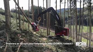 Première en Europe pour l’imposante tête Log max 10000 XT sur abatteuse Timberpro TL 735D [upl. by Noraed]