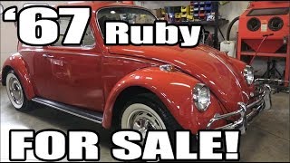 Classic VW BuGs 1967 Ruby Red Vintage Restored Beetle SOLD [upl. by Daniele]