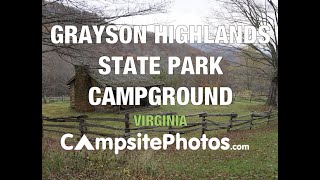 Grayson Highlands State Park Campground VA [upl. by Ahsieit821]