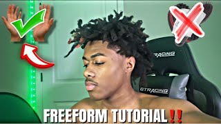 HOW TO GET FREEFORM DREADS USING YOUR HANDS😱 [upl. by Woll]