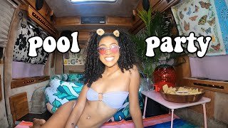 I HAD A POOL PARTY IN MY VAN [upl. by Ahsirkal]