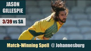 JASON GILLESPIE  MatchWinning Spell  339  Johannesburg  AUSTRALIA tour of SOUTH AFRICA 2002 [upl. by Raphael852]