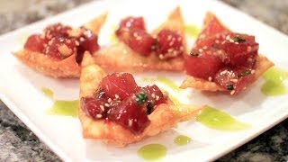 Ahi Tuna Recipe  Hawaiian Poke Nachos [upl. by Deanna821]