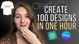 How To Create 100 TShirt Designs In 1 Hour For FREE With Canva  Chat GPT For Etsy POD [upl. by Jami]