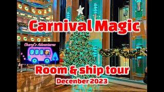 Carnival Magic Cruise to St Thomas St Maarten Day1 Embarquement Ship Tour and Room Tour [upl. by Aeriel]