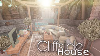 ROBLOX BLOXBURG Cliffside Scandinavian House  House Build [upl. by Reviere]