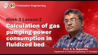 Calculation of gas pumping power consumption in fluidized bed [upl. by Nira]