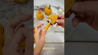 Kürbisse basteln aus Stoffstreifen und Klopapierrolle diy pumpkin diypumpkin basteln [upl. by Elimaj443]