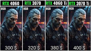 RTX 4060 VS RTX 4060 TI VS RTX 3070 VS RTX 3070 TI TEST IN 13 GAMES [upl. by Mirabella]