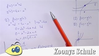 Berührproblem Berührpunkt  erklärt und vorgerechnet  Analysis Mathe Abitur [upl. by Aleetha]