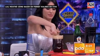 Lali Espósito hizo un fernet viajero en vivo durante un programa español I A24 [upl. by Ariat]