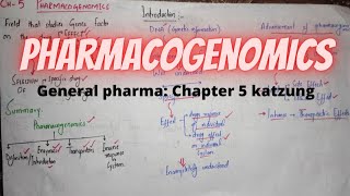 Pharmacogenomics UrduHindikatzung pharmacology chapter 5 lecturespharmacologypharmaaiimsmbbs [upl. by Eelrahc]