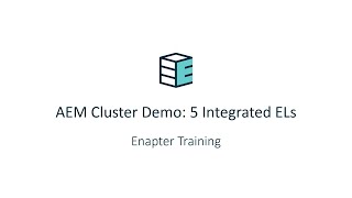 Enapter Training  AEM Cluster Demo 5 Integrated ELs July 2022 [upl. by Sheldon257]