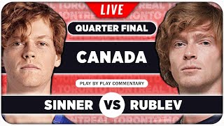 SINNER vs RUBLEV • ATP Montreal 2024 QF • LIVE Tennis Play by Play Stream [upl. by Mackoff]