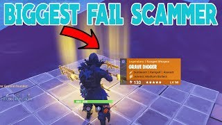 BIGGEST FAIL SCAMMER SCAMMED HIMSELF Scammer Gets Scammed Fortnite Save The World [upl. by Micaela589]