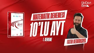 345 YAYINCILIK 10LU AYT MATEMATİK DENEMESİ  1 DENEME [upl. by Salamone161]