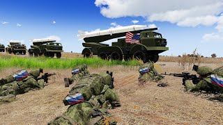 Russian troops crawl along the grass and ambush US Nuclear Launcher [upl. by Natan170]