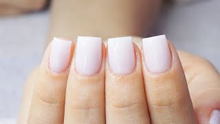 HOW TO Acrylic Nails Full Set For Beginners  Milky White Short Nails  Acrylic Nails Tutorial [upl. by Carla]