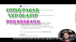 Como pagar un VEP de afip por BRUBANK pago de Monotributo impuestos etc [upl. by Kat]