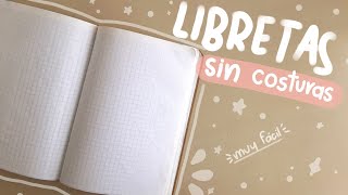 Haz una libreta SIN COSTURAS  ideal para bullet journal  reciclada ✨ [upl. by Jeanie]