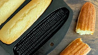 How To Make Cornbread Corn Sticks in Cast Iron Corn Stick Pan [upl. by Anial551]