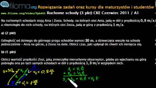 Zadania z fizyki  fpk401  Ruchome schody 3 pkt CKE Czerwiec 2011  A1 [upl. by Hy]