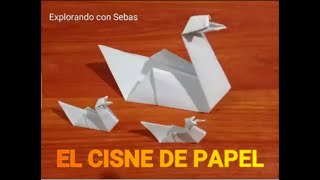 Cómo hacer un cisne de papel paso a paso Origami con Sebas [upl. by Esiuole]