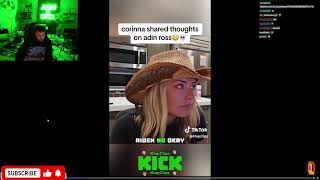 Adin Ross Reacts To Corinna Kopf Saying She Loves Him [upl. by Rexer]