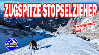 Zugspitze im Winter der Stopselzieher  eine Herausforderung  Alle Schlüsselstellen zugspitze [upl. by Nivej]