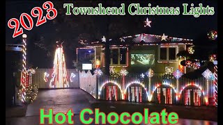 Townshend Christmas Lights 2023  Hot Chocolate RGB Light Display [upl. by Ahsinik]