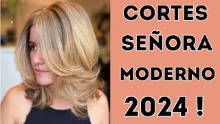 CORTES MODERNOS PARA SEÑORAS 2024 ✂️🧓 ESTILOS DE SEÑORA ELEGANTE [upl. by Charmian921]