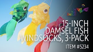 15Inch Damsel Fish Windsocks 3Pack  Wholesale Garden Décor  In the Breeze [upl. by Thatch24]