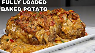 You’ll Never Make Baked Potato Any Other Way  Chicken Stuffed Loaded Baked Potato [upl. by Soilisav]