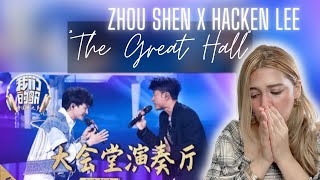 Reaction to 【纯享】李克勤周深全新演绎《大会堂演奏厅》 Zhou Shen  Hacken Lee ♥️ [upl. by Mihar910]