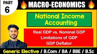 Real GDP vs Nominal GDP  Limitations of GDP Introductory Macroeconomics  GE BA Bcom H Bsc DU [upl. by Evilc]