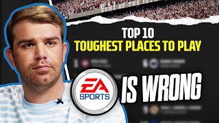 Top 10 Toughest College Football Stadiums EA Sports is Wrong [upl. by Euqitsym258]