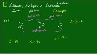 Isóbaros Isótopos e Isótonos  Exemplos  Átomos  Química [upl. by Aziul588]