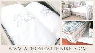 HOME ORGANIZING TIPS  How I Organize My Linens Throughout My Home [upl. by Helsa]