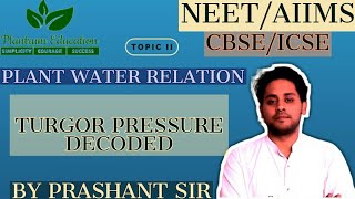 WHAT IS TURGOR PRESSURE TP and WALL PRESSURE WP  PLANT WATER RELATION  TOPIC II [upl. by Eneryt]