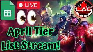 Working On April Tier List Live Come Help Out New Serpent amp Destroyer Rebalanced Gladiator  MCOC [upl. by Barny970]