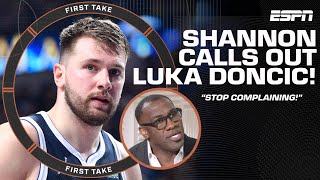 STOP ALL THE COMPLAINING  Shannon Sharpe calls out Luka Doncic for Game 4 loss  First Take [upl. by Eizdnil202]