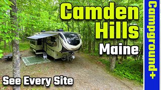 Camden Hills State Park Campground Maine Tour of EVERY site RV Living 4K [upl. by Yug]