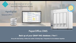 Data backup of the QNAP NAS database  Backup facility PaperOffice Document Management System DMS [upl. by Eseilana]