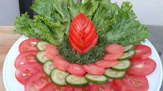 Easy And Beautiful Salad Decoration  homemade salad dressing [upl. by Aivonas]