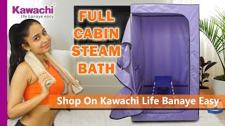 How to Use Kawachi Full Body Cabin Portable Steam Sauna Bathi125 [upl. by Annawak]