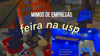 🛍️ peguei vários brindes numa feira da usp 🤩  workshop integrativo poli usp [upl. by Medrek]